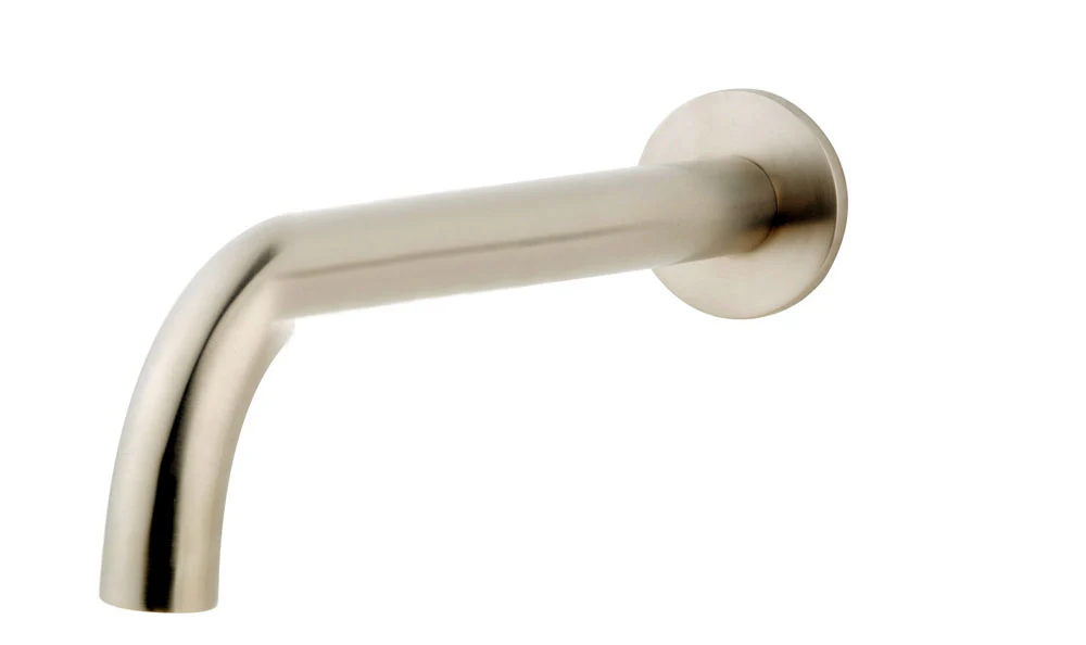 Caral baduitloop rond 25 cm 1/2” geborsteld staal PVD