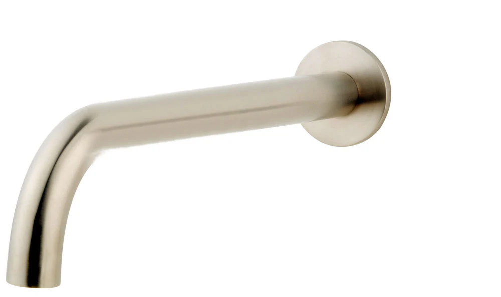 Caral baduitloop rond 30 cm 1/2” geborsteld staal PVD