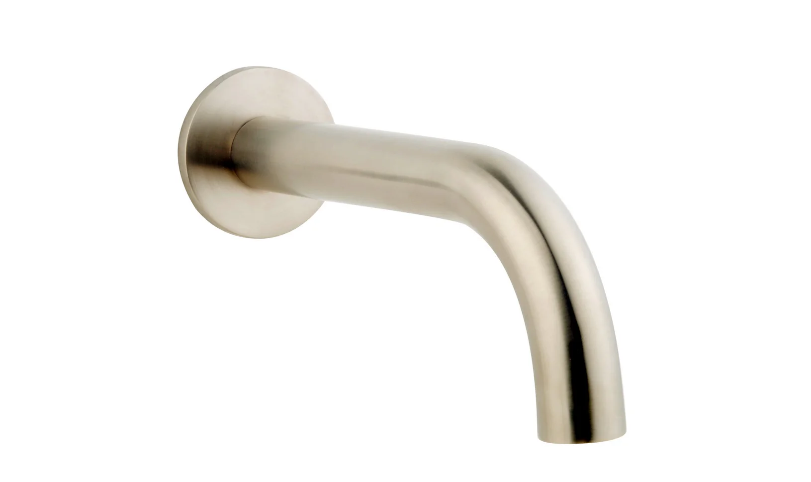 Caral baduitloop rond 20 cm 1/2” geborsteld staal PVD