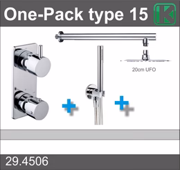 one-pack inbouwthermostaatset type 15 (20cm ufo)