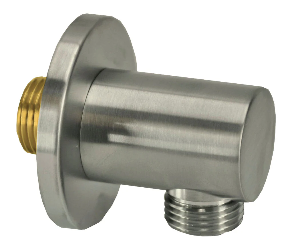 UniMatch wandaansluitbocht rond 1/2″ geborsteld staal PVD