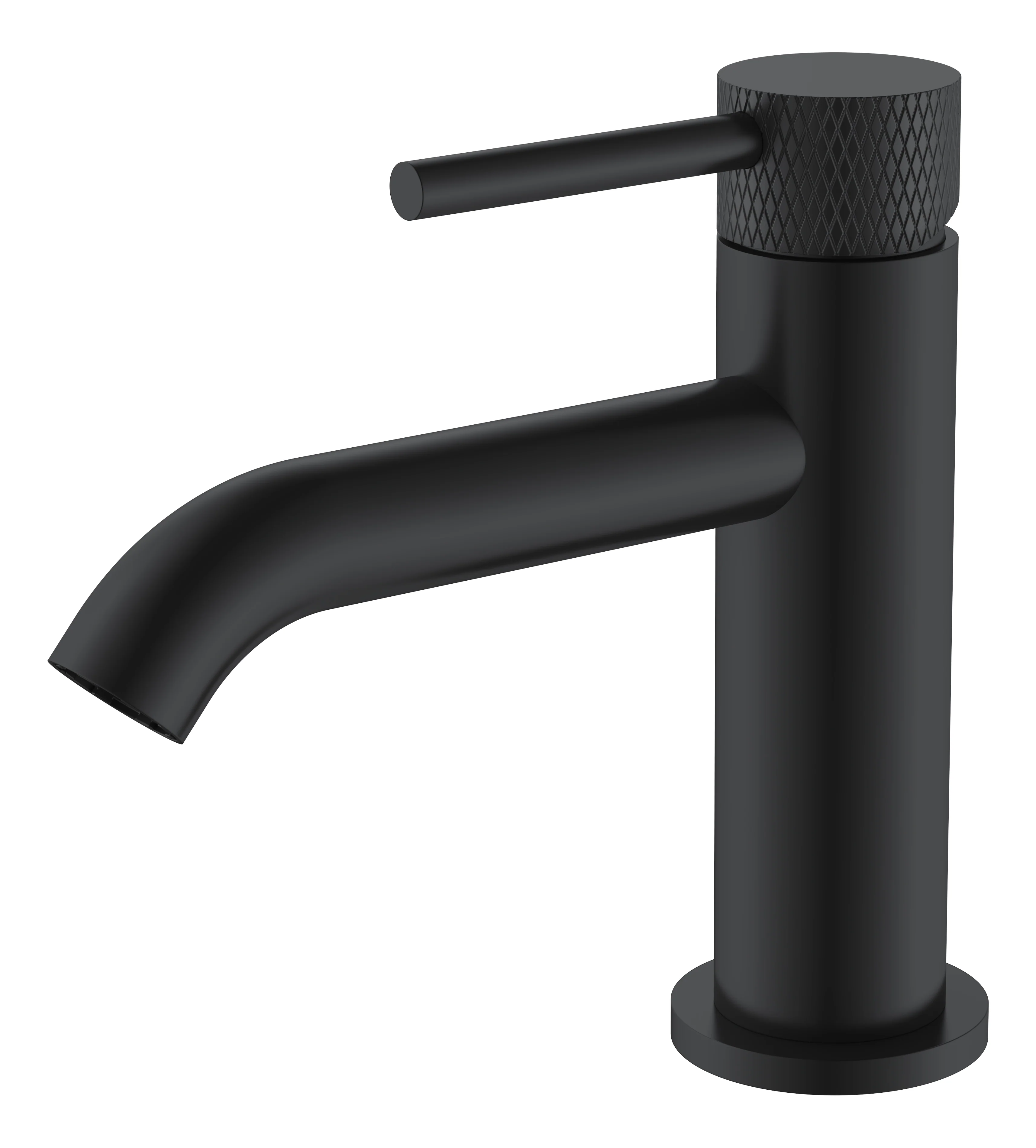 Ribbd fonteinkraan 1/2″ mat zwart