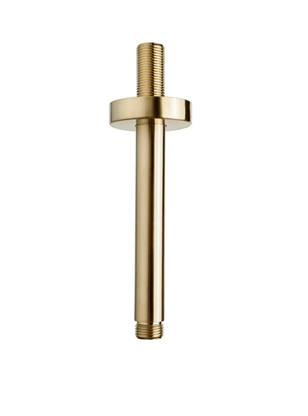 UniMatch douchearm met plafondbevestiging 15 cm geborsteld messing PVD