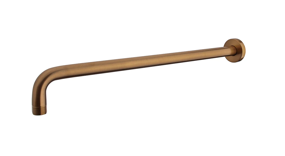 UniMatch douchearm met muurbevestiging 45 cm geborsteld brons koper PVD