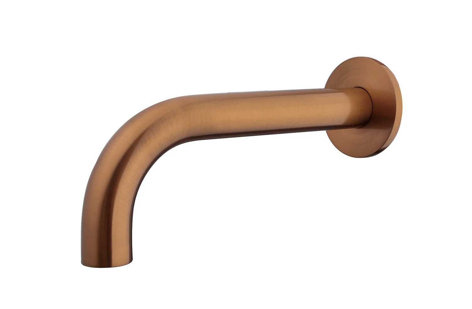 Caral baduitloop rond 20 cm 1/2” geborsteld brons koper PVD