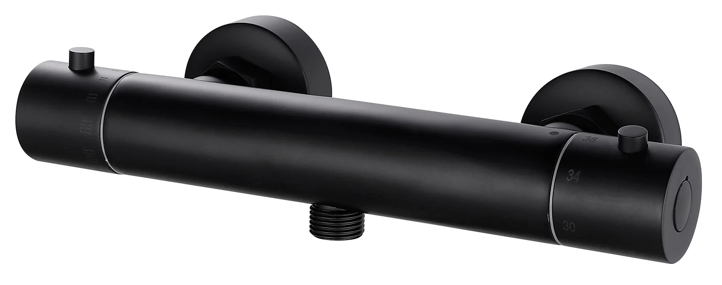 Rio thermostatische douchemengkraan 15 cm mat zwart