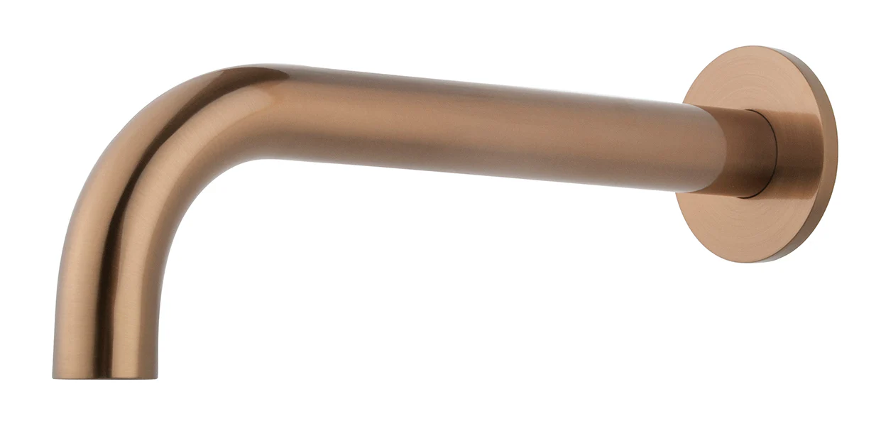 Caral baduitloop rond 25 cm 1/2” geborsteld brons koper PVD