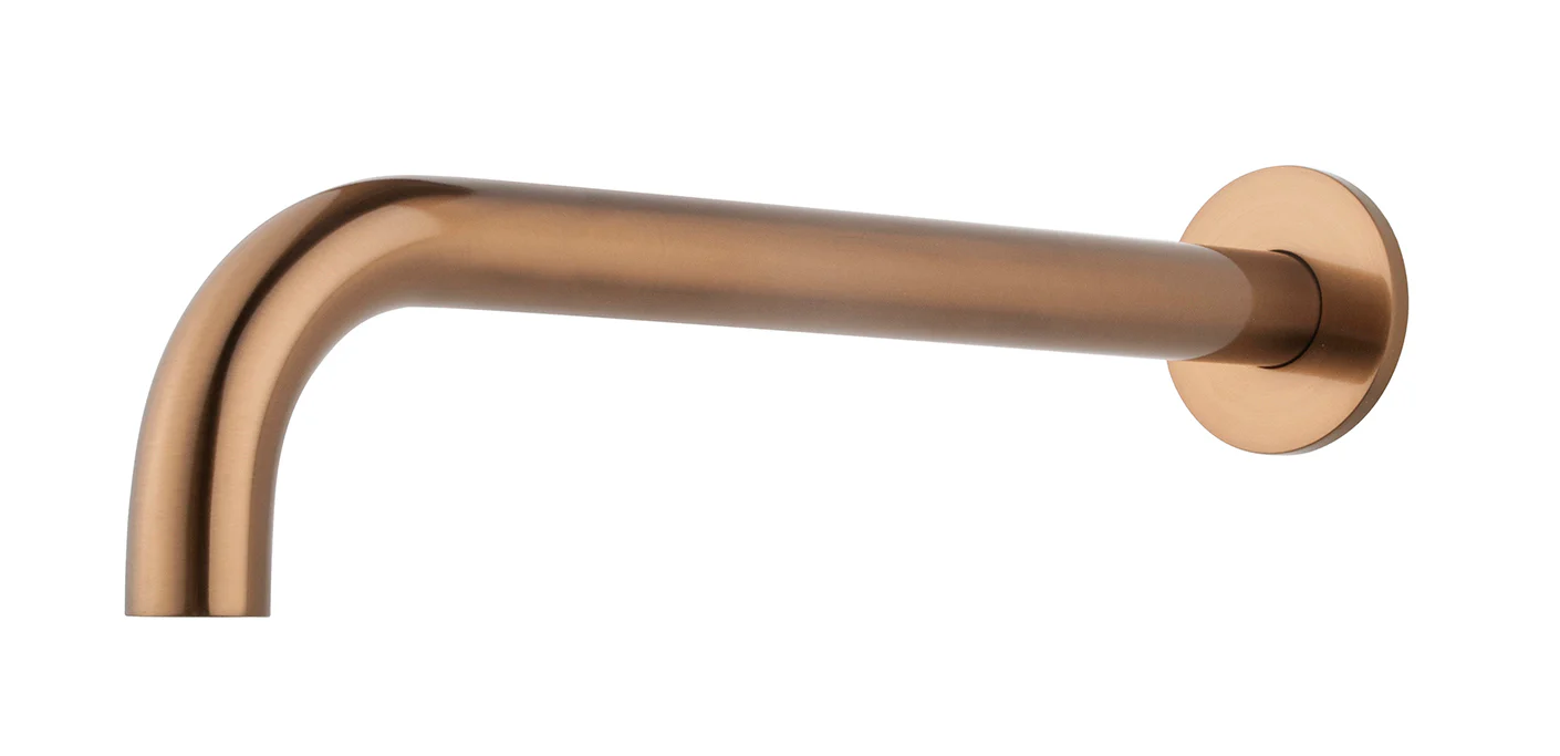 Caral baduitloop rond 30 cm 1/2” geborsteld brons koper PVD