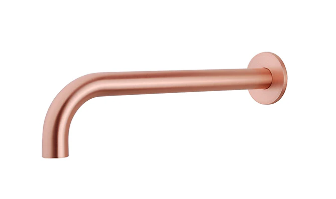 Caral baduitloop rond 30 cm 1/2” geborsteld koper