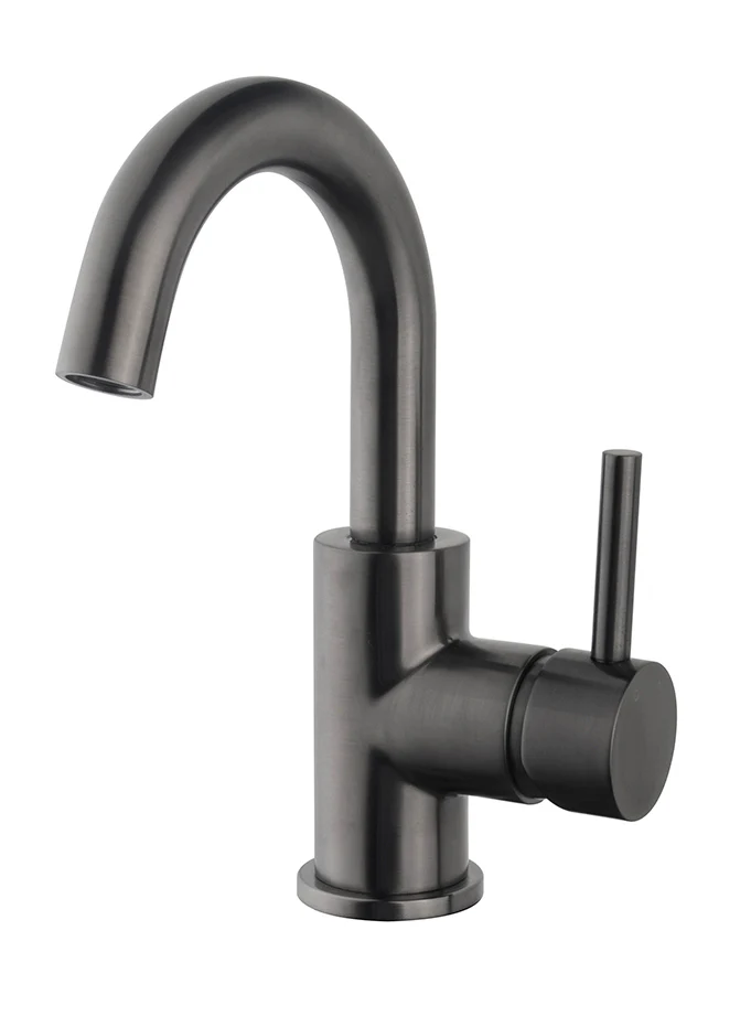 Caral wastafelkraan met draaibare uitloop gunmetal PVD