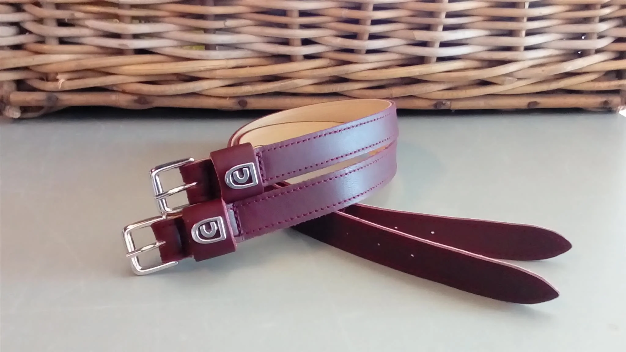 Cavallo Sporenbandjes Kalfsleer, Oxblood