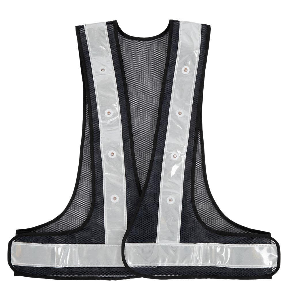 BR Knippervest met lampjes, Zwart/Zilver