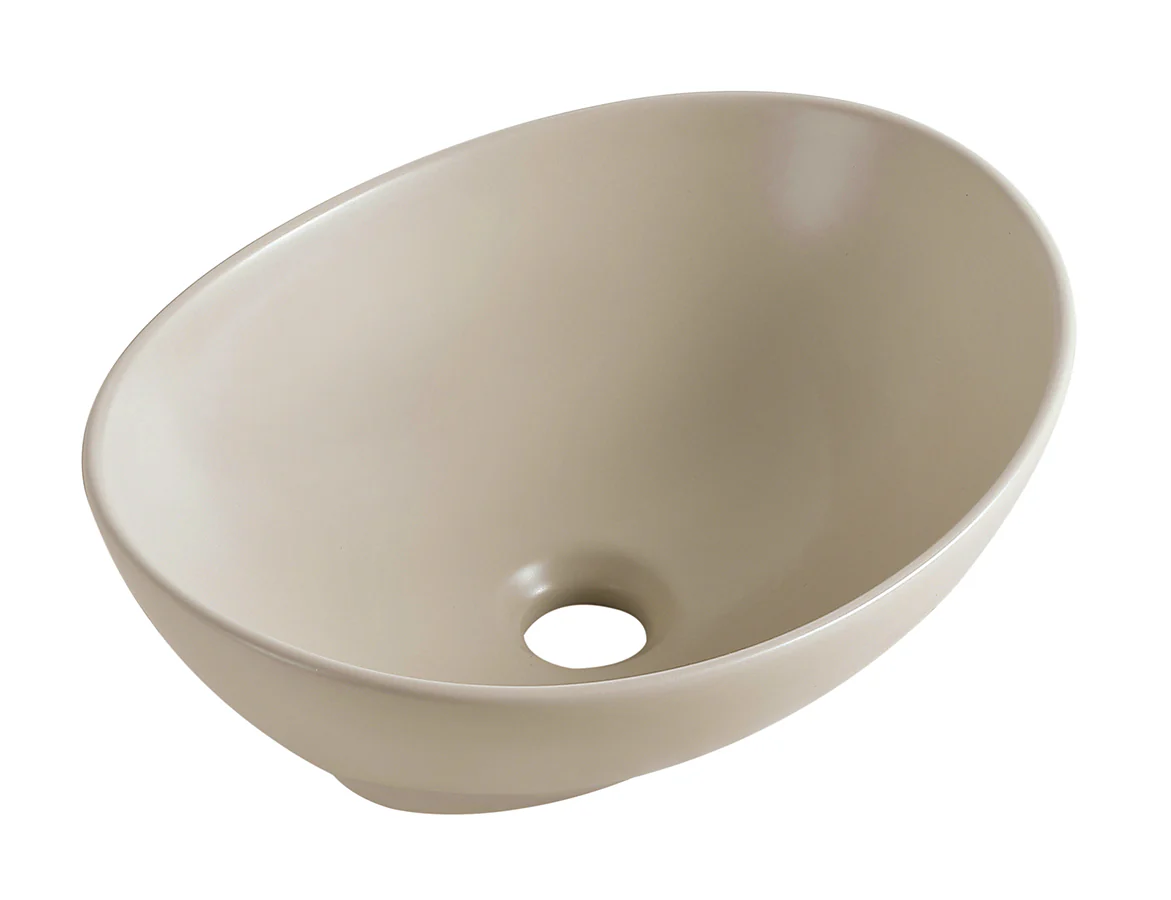 Barco waskom ovaal 40 x 33 x 14,5 cm keramiek beige