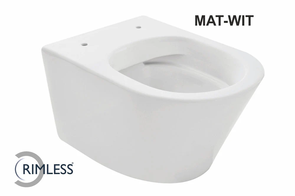 Vesta wandcloset rimless mat wit