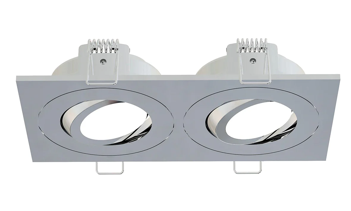 Spotz inbouwspot dubbel dimbaar IP65 chroom