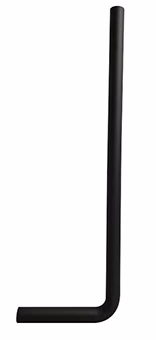 UniMatch vloerbuis 75 x 22 x 3,2 cm mat zwart