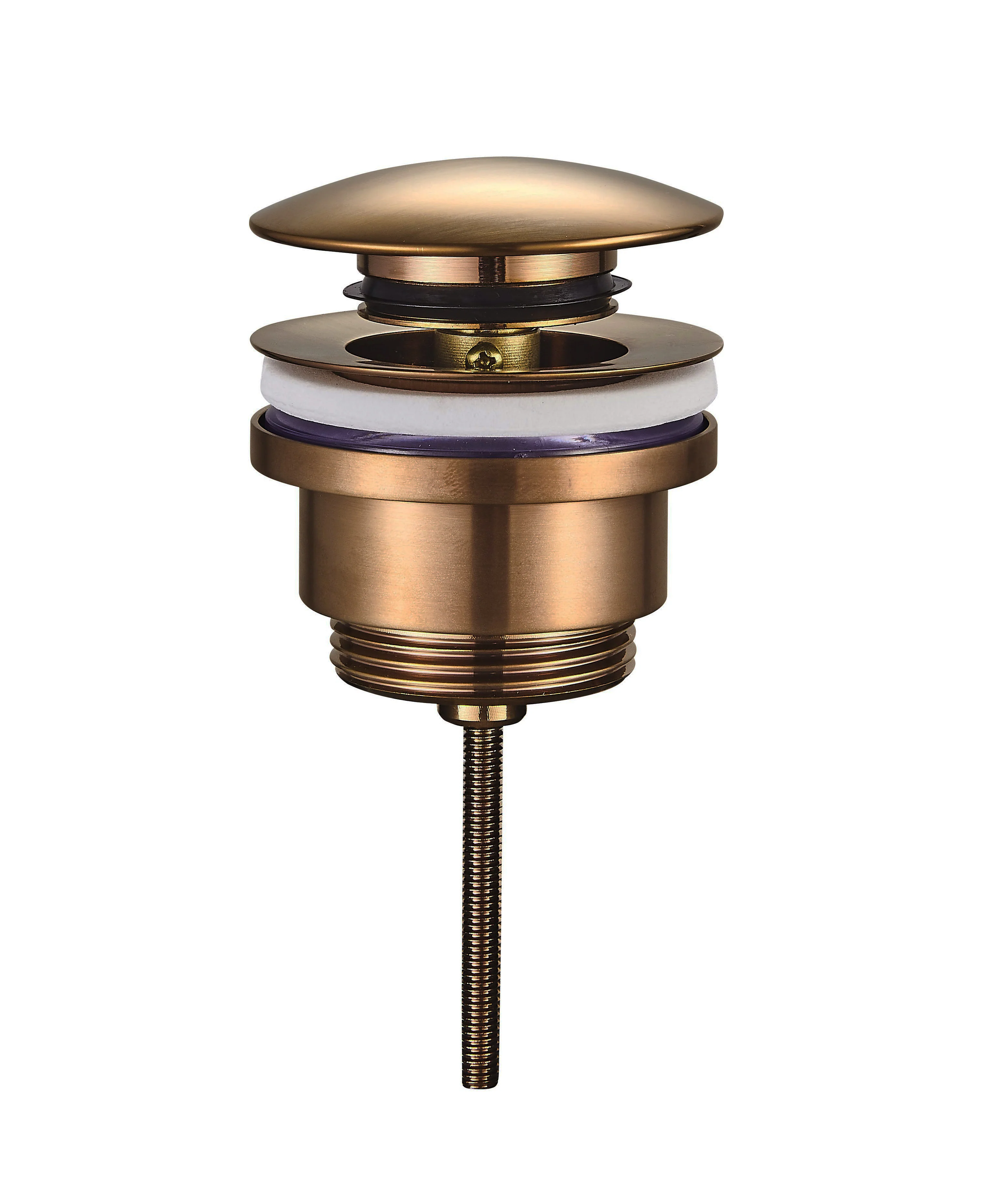 UniMatch clickwaste afvoerplug 5/4″ geborsteld brons koper PVD