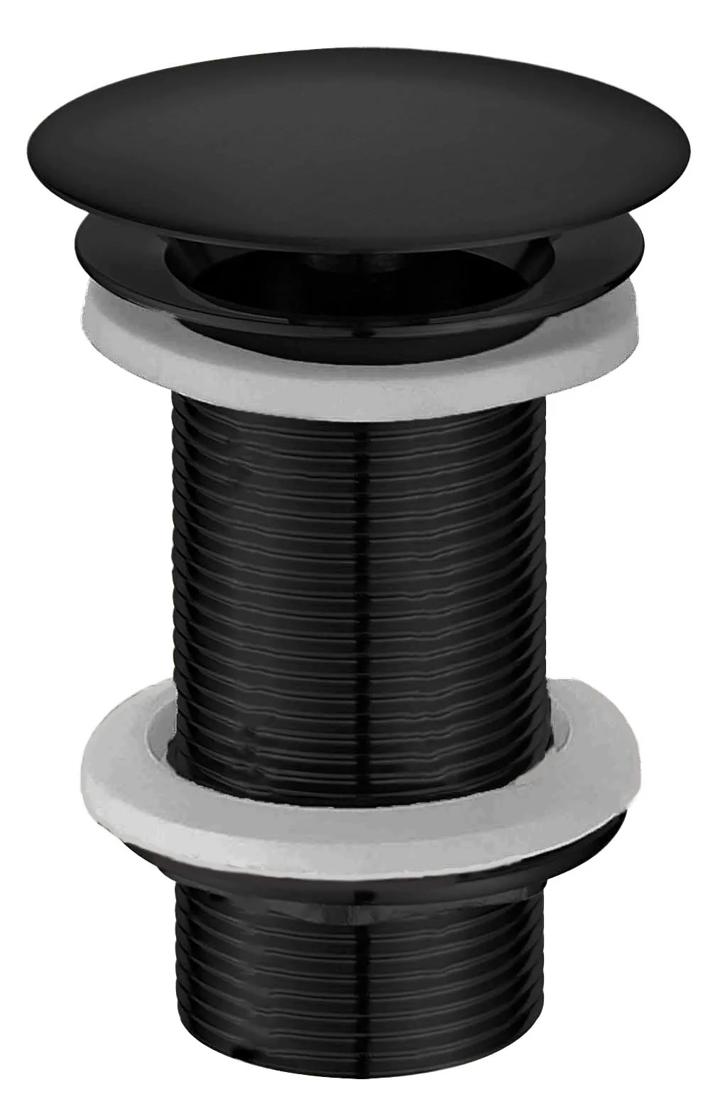 UniMatch open afvoerplug verlengd 5/4″ mat zwart
