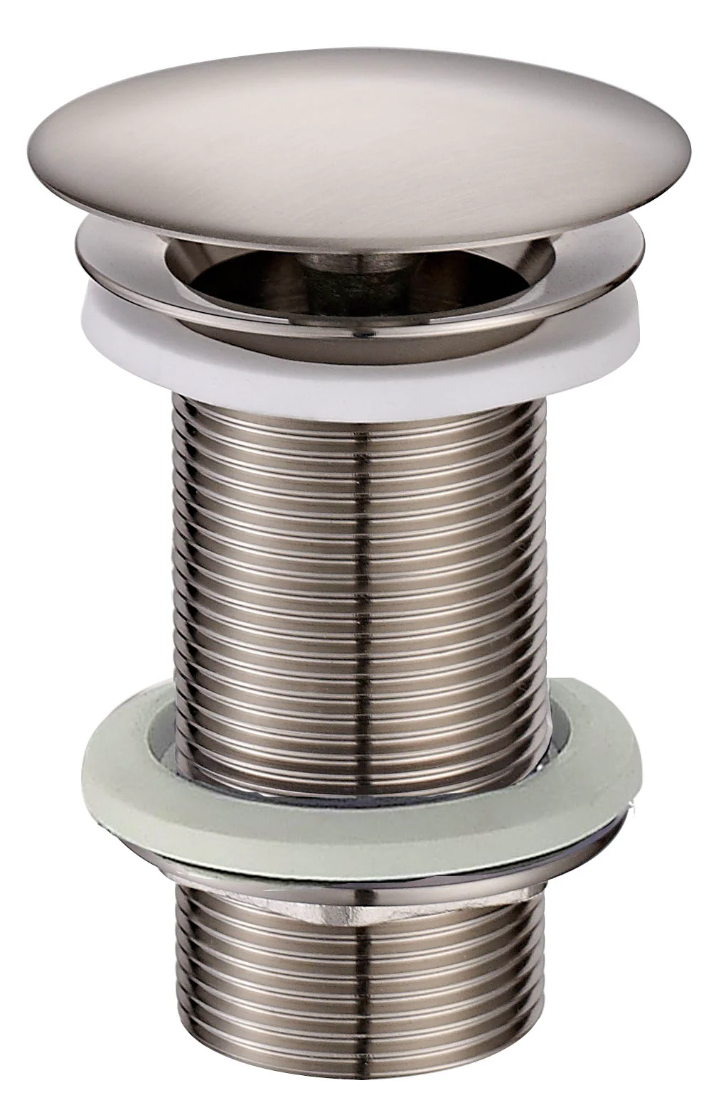 UniMatch open afvoerplug verlengd 5/4″ geborsteld staal