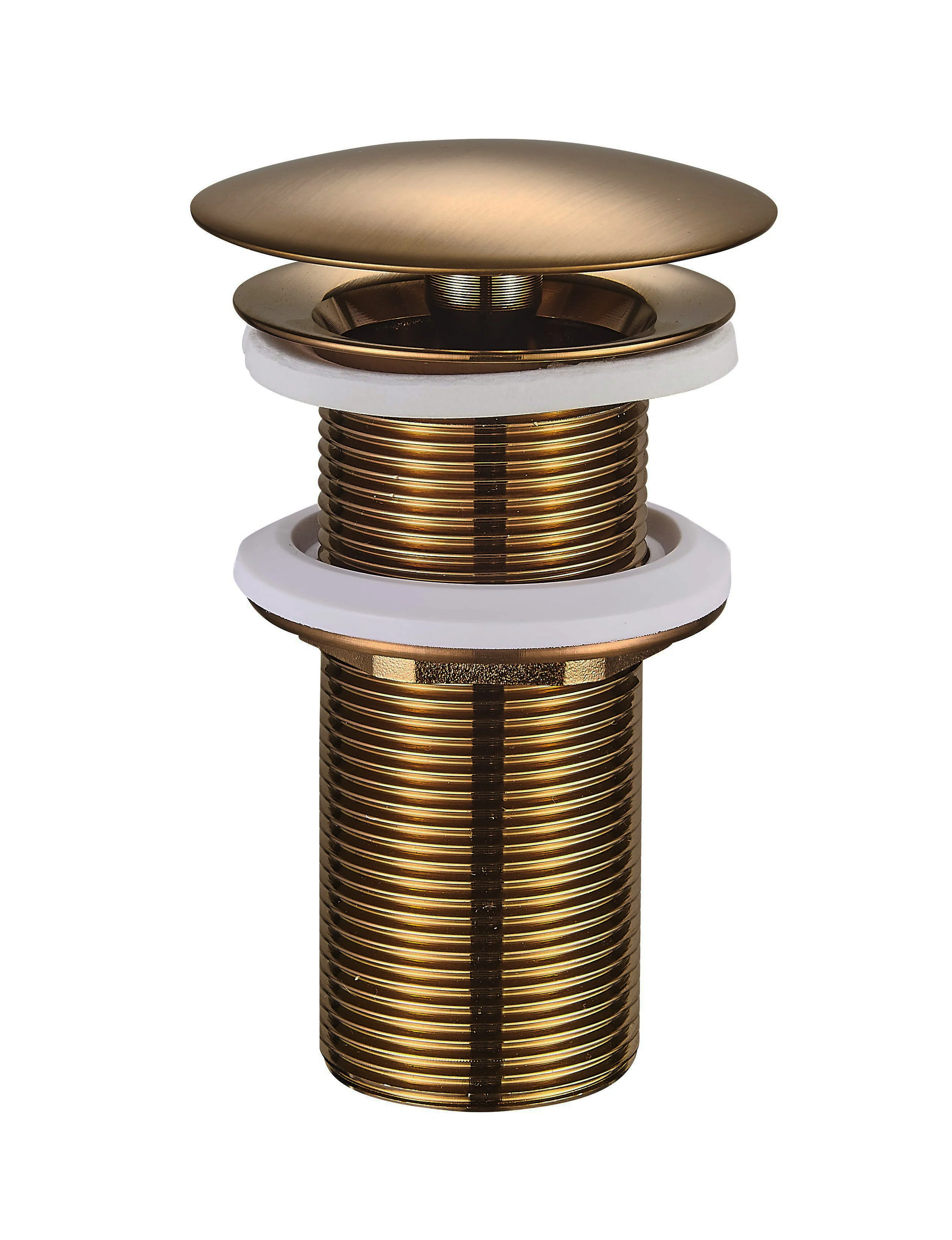 UniMatch open afvoerplug verlengd 5/4″ geborsteld brons koper PVD