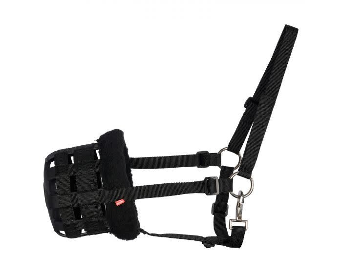 Imperial Riding Graasmasker met bont, zwart Imperial Riding Graasmasker met bont, zwart