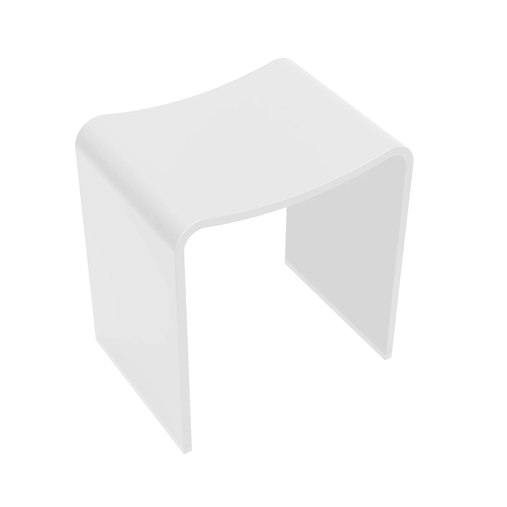 Zita kruk 40 x 30 x 42,5 cm solid surface mat wit