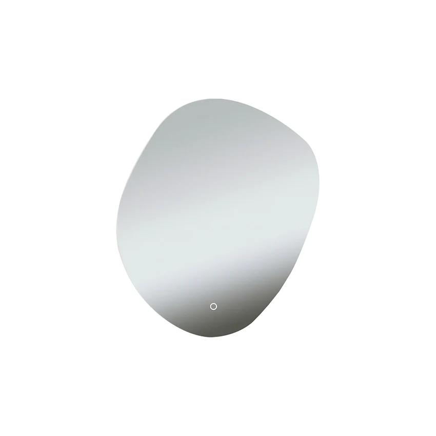 Ellva spiegel organisch met LED, dimbaar en spiegelverwarming 85 x 100 cm