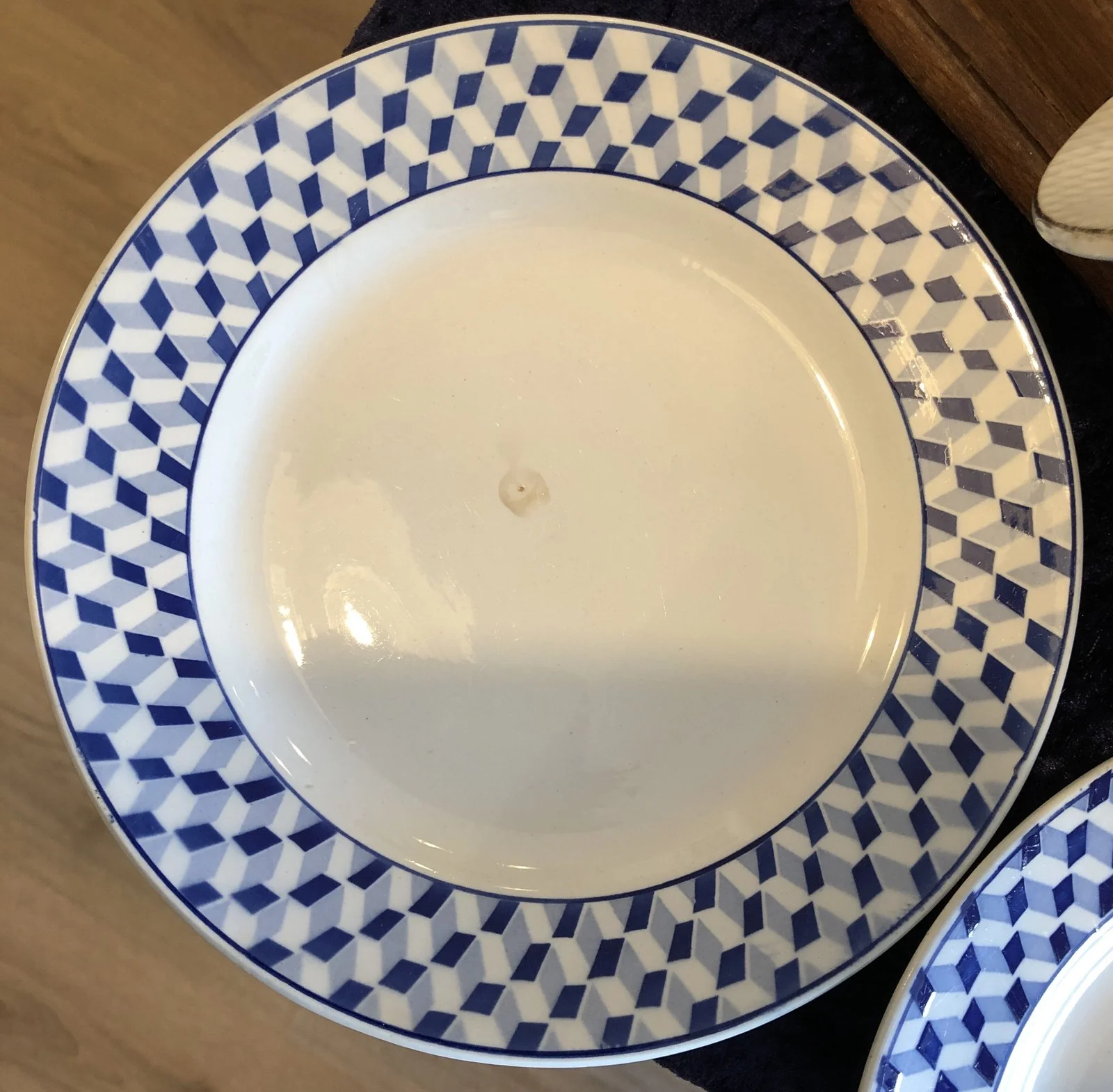 Ontbijtbordje – Sarreguémines – décor CHINON Y.F. PARIS blauw