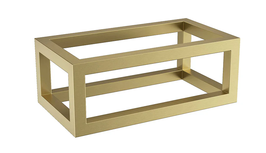 Nick frame voor fontein 395 x 150 x 215 mm geborsteld messing PVD