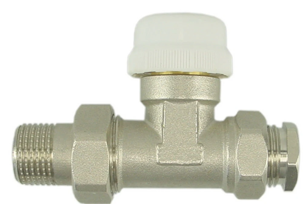 Thermostatisch ventiel zonder knop 1/2″ recht met adaptor
