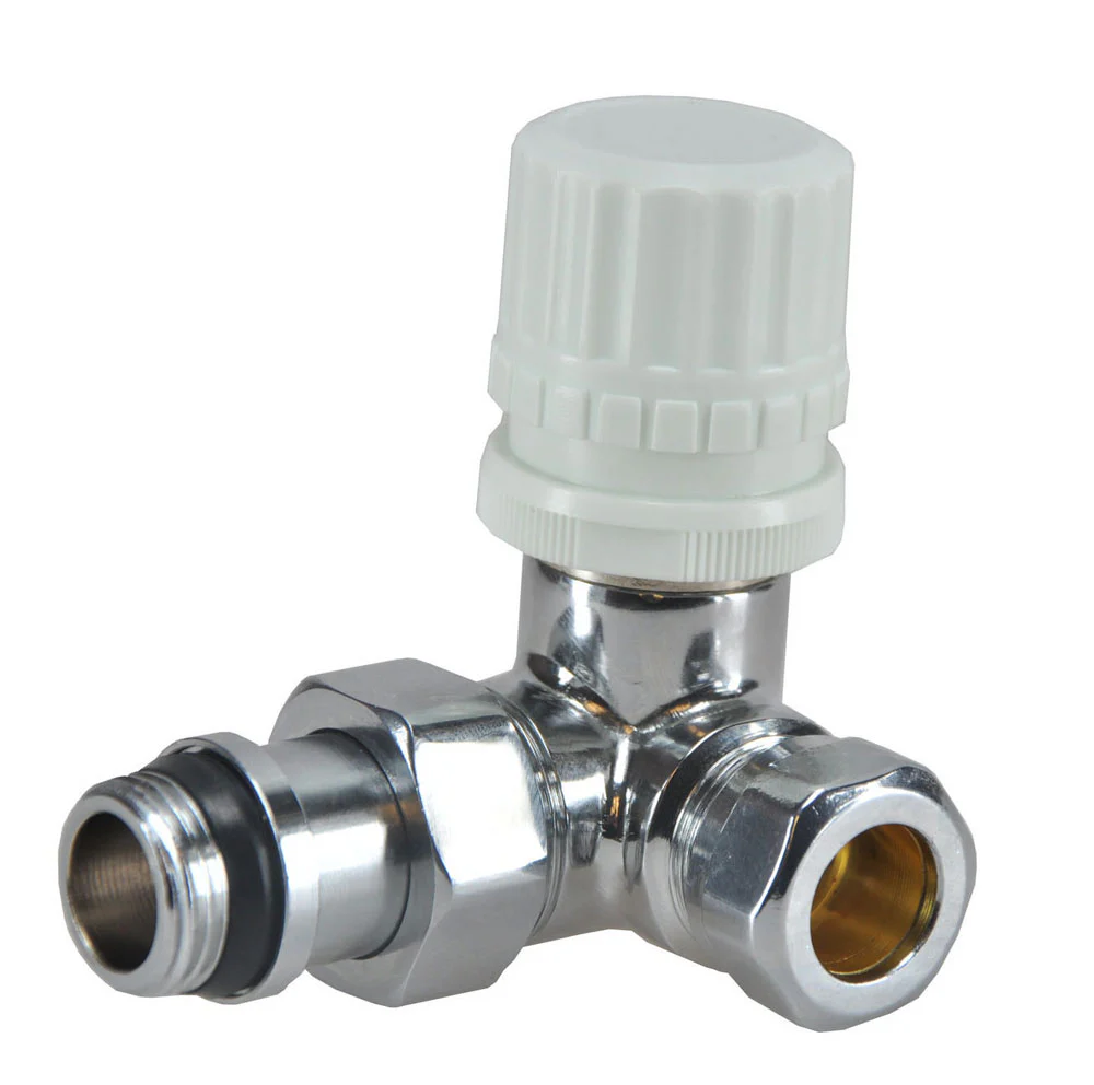 Thermostatisch voorbereid radiatorventiel haaks links 1/2″ x 15 mm chroom