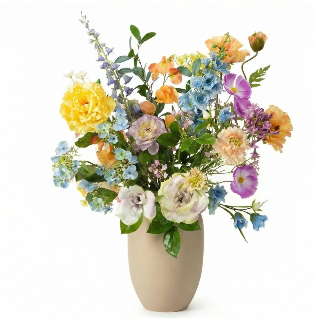 Kunstbloemenboeket – Soft Spring Deluxe – Real Touch – 18 stelen – ↑ 85 cm
