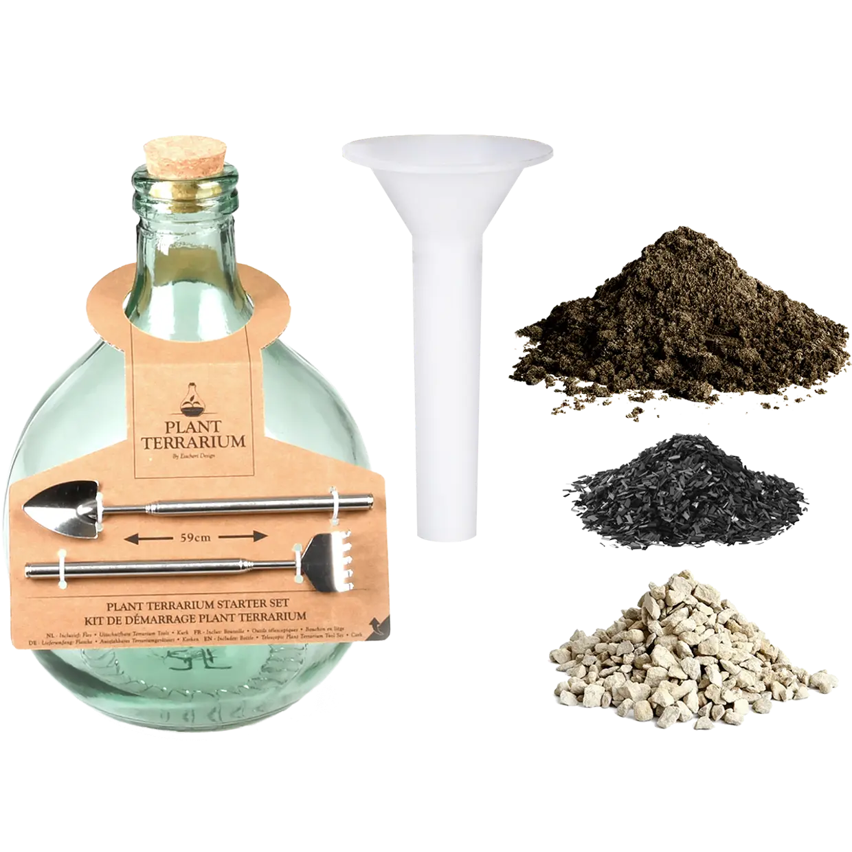 DIY Plant Terrarium Set 5L – Maak je eigen gesloten ecosysteem | In giftbox
