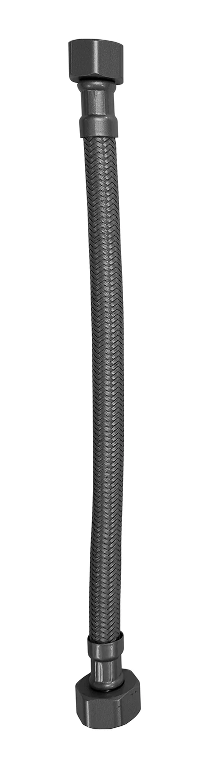 Flexibele aansluitslang 1/2″ x 3/8″ 25 cm gunmetal