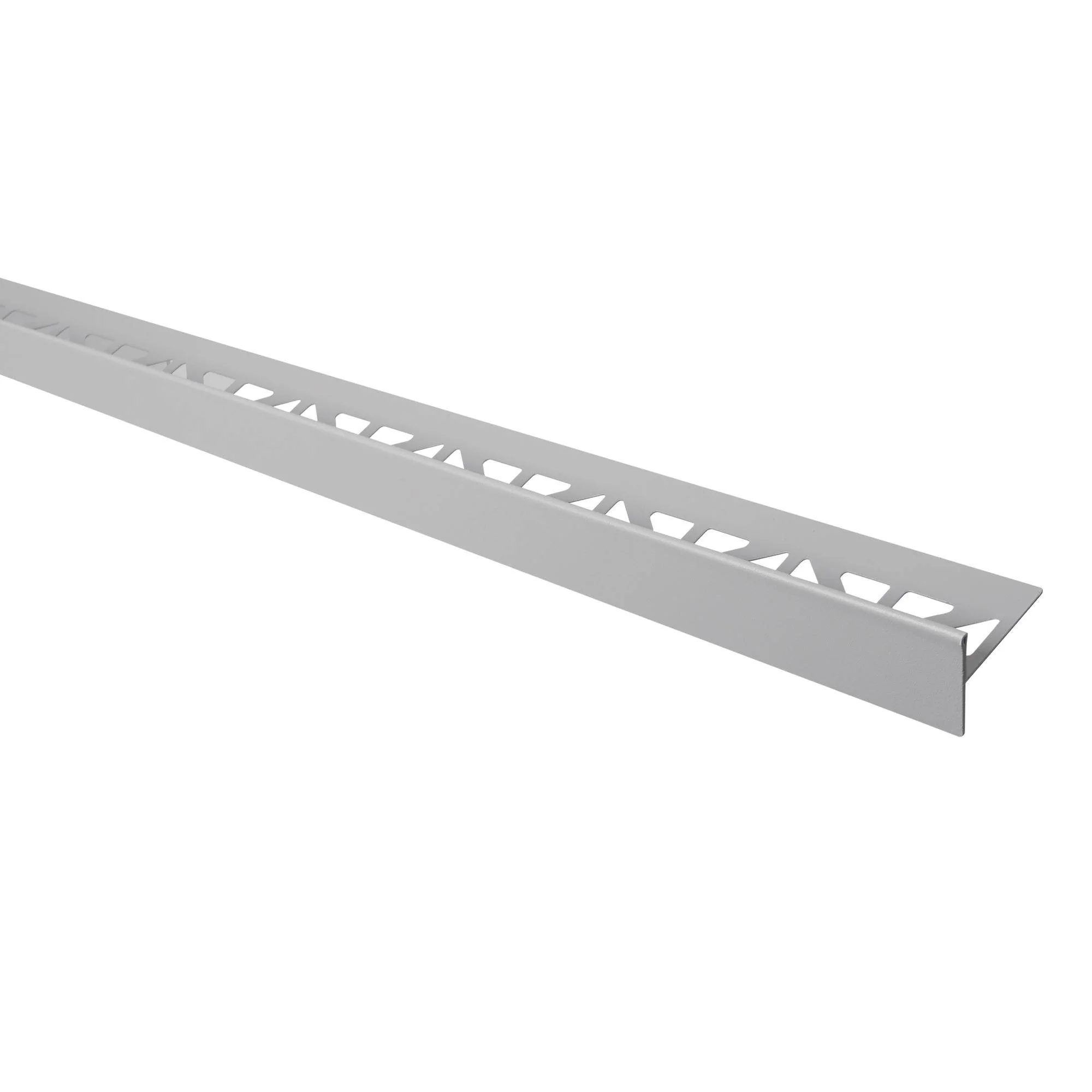 DURAL afschotwig rechts (tegenover de goot gericht) SHOWER-GK RVS (V2A/304) structuurgecoat betongrijs RAL 0006500 12,5mm 200cm
