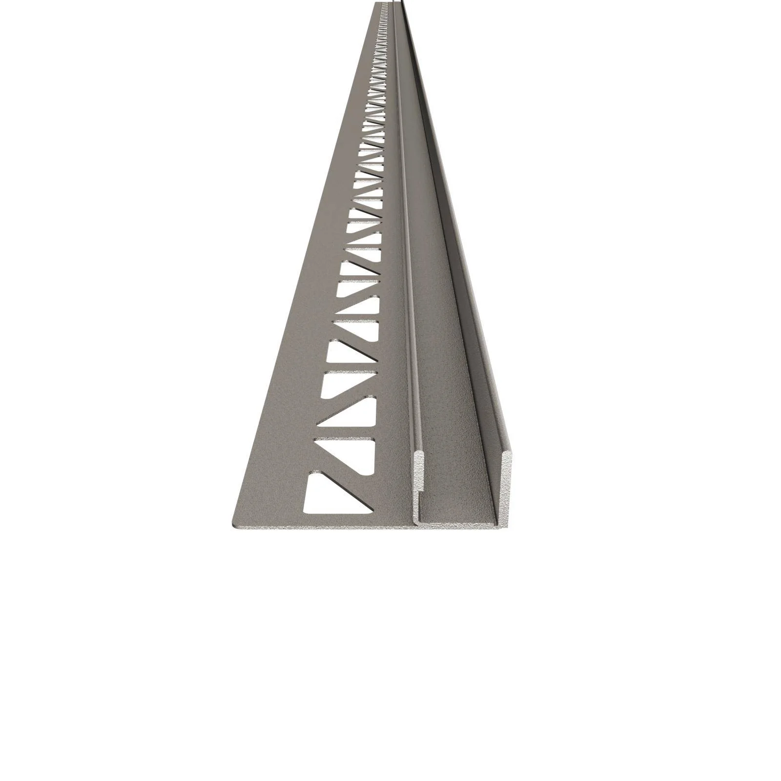 DURAL wandprofiel voor glashouder SHOWER-GK GLAS WALL RVS (V2A/304) zand RAL 0808005 structuur gecoat 19mm 220cm