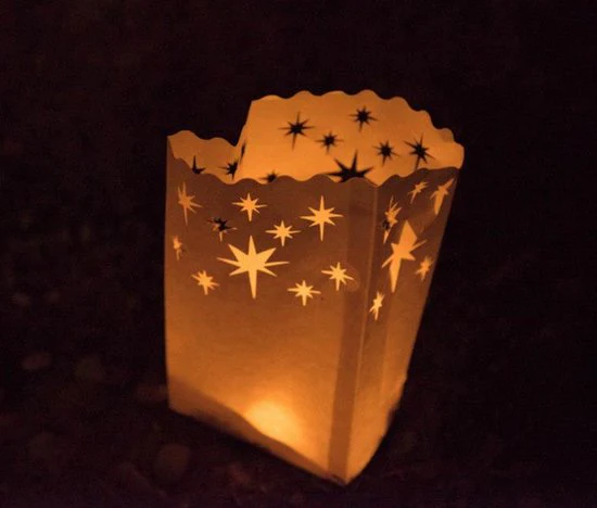 10 x Candle Bag Sterren Kristal Star Midi