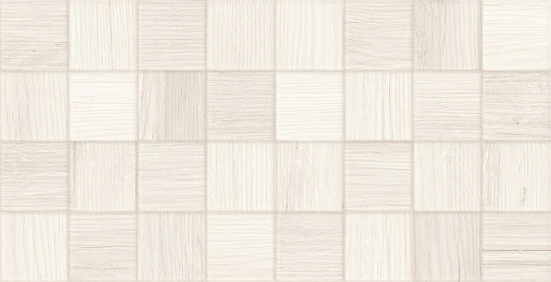 Wandtegel Habitat Square Pearl HB05R 34×66,5 cm Rechthoek – Keramiek Mat Gerectificeerd – Mozaïekpatroon Parelwit