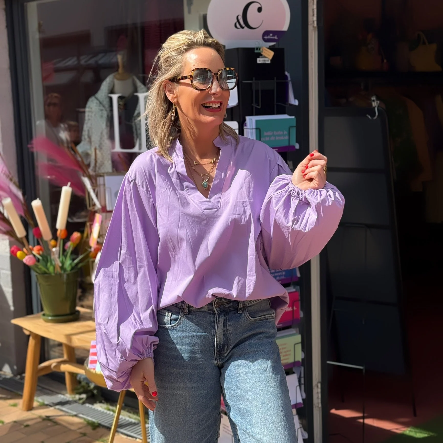Blouse Pofmouw – Lila