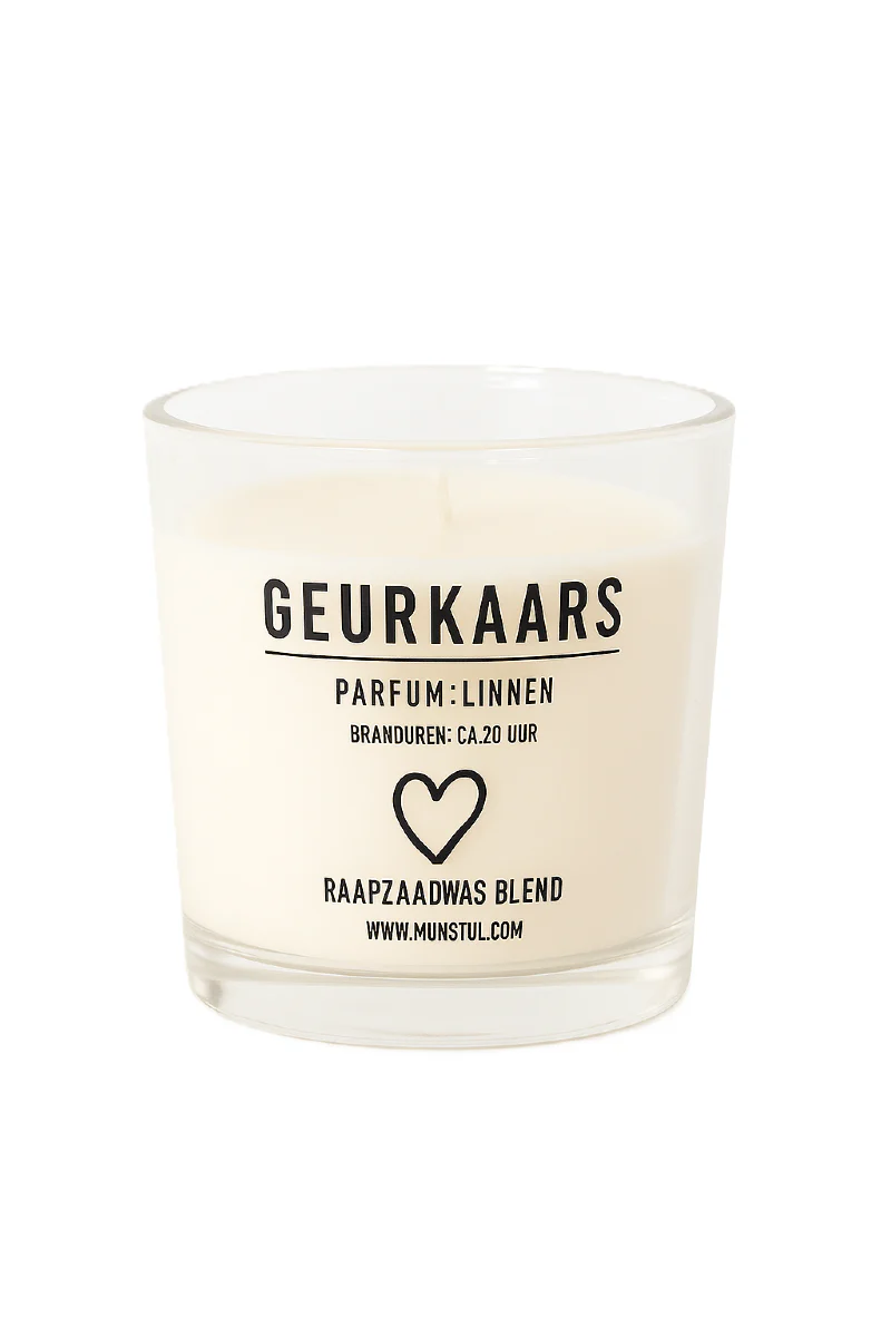 Mijn Stijl – Geurkaars hart parfum linnen
