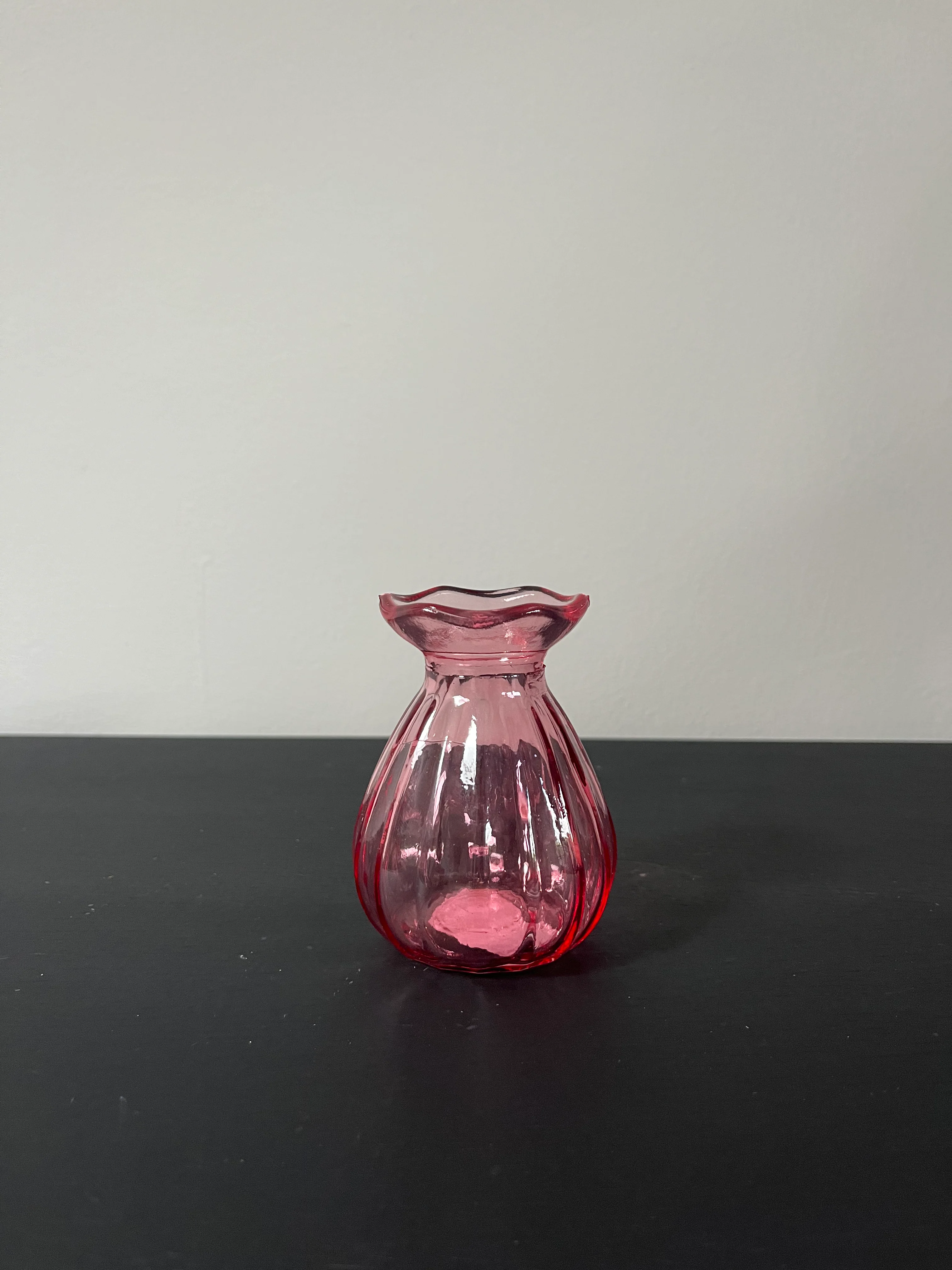Mini vaasje ribbel roze