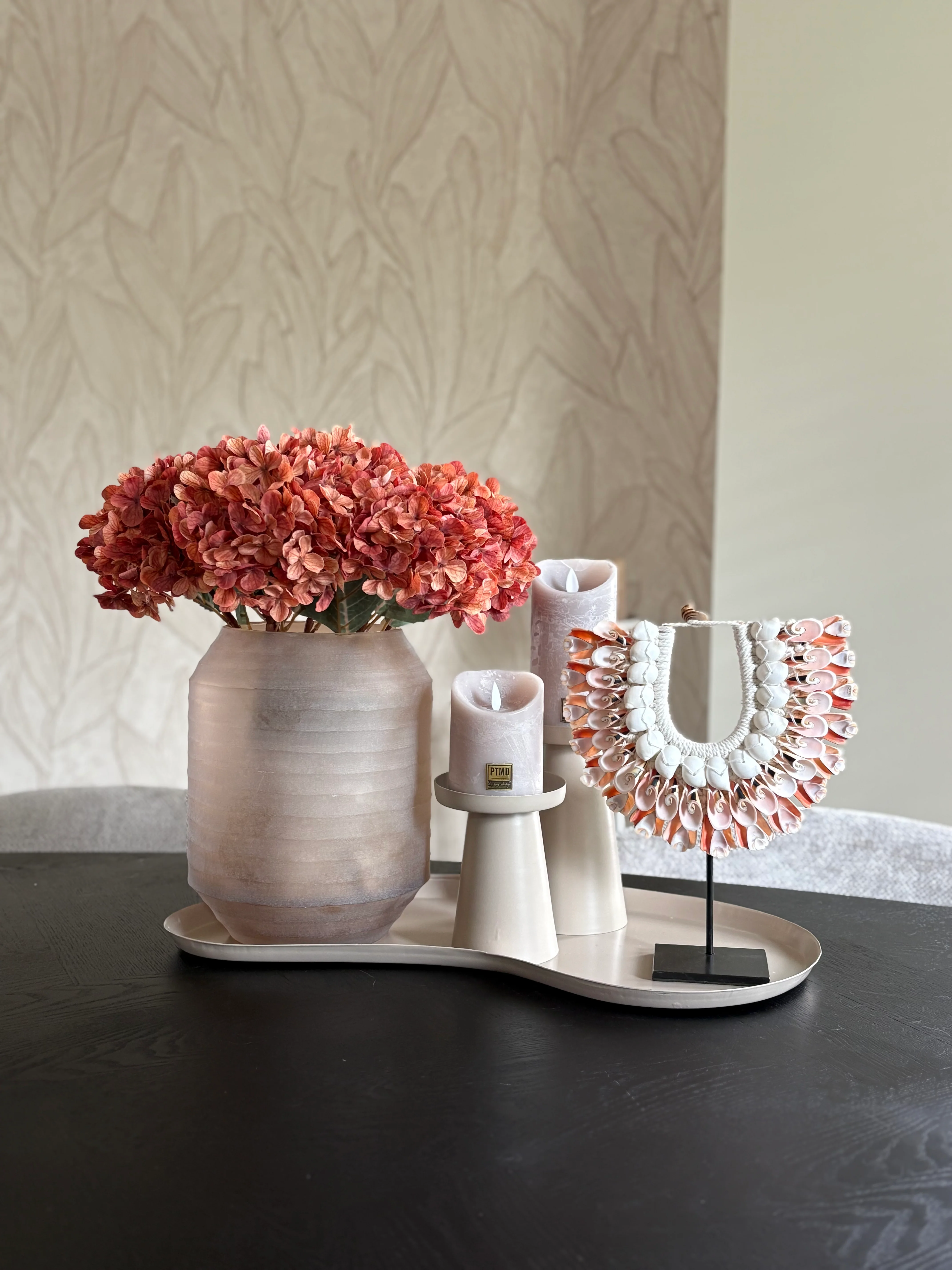 Schelpenketting op standaard orange