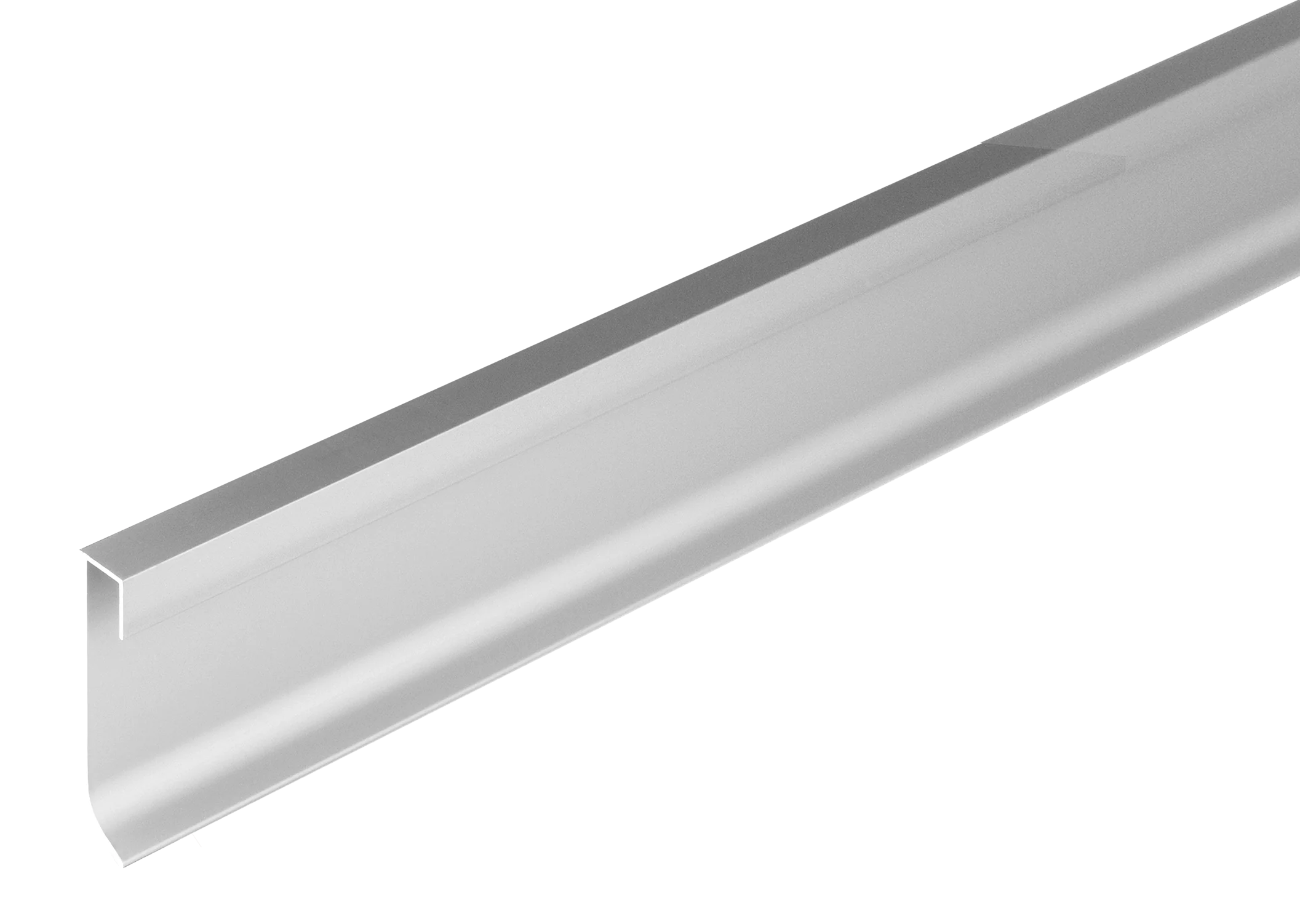 DURAL verlichte plint CONSTRUCT LED aluminium geanodiseerd zilver 60mm 250cm