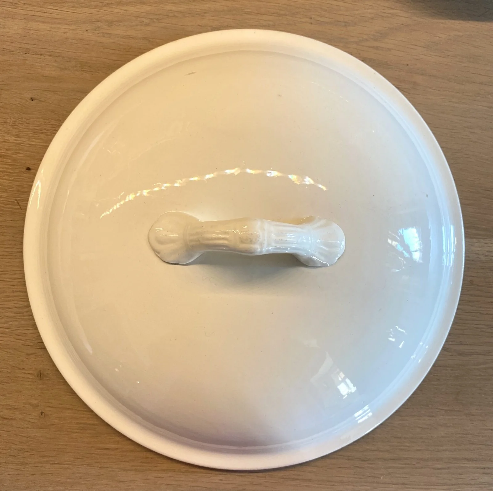 Deksel van terrine – groot model – Moulin des Loups Orchies – wit