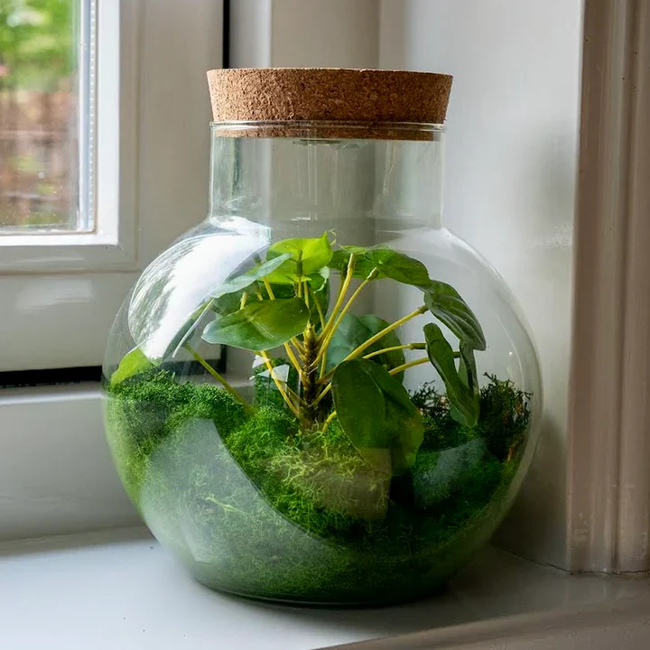 Kunstplanten terrarium met rendiermos- Silk Noah – ↑ 20 cm