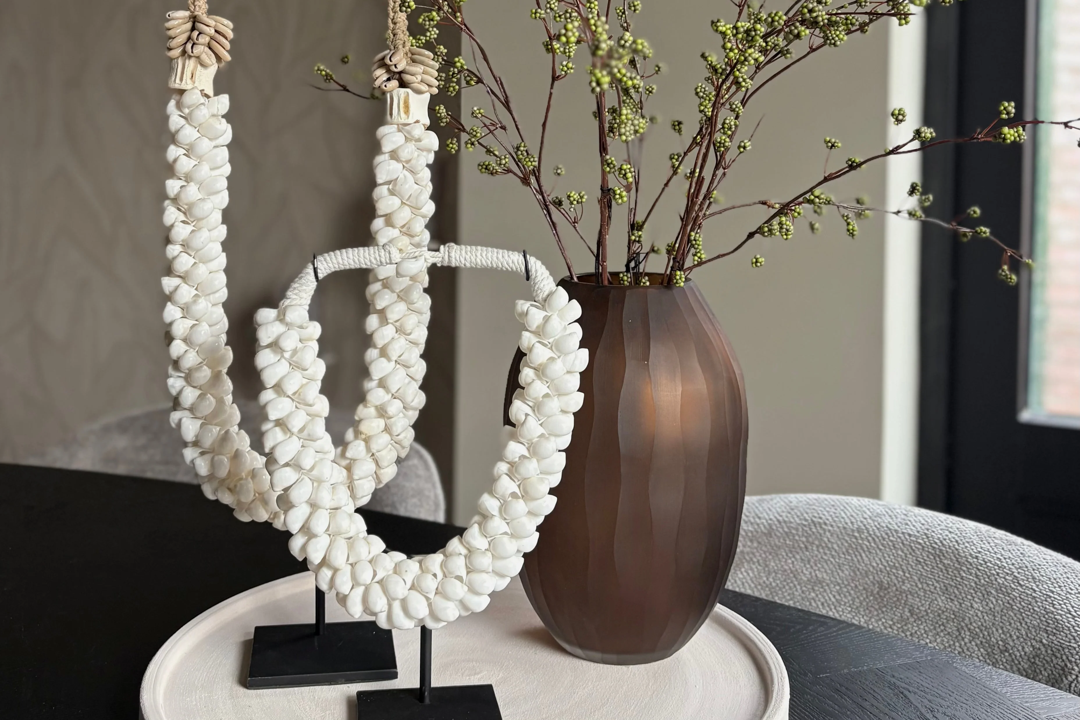Schelpenketting creme | Japandi | Hoog model
