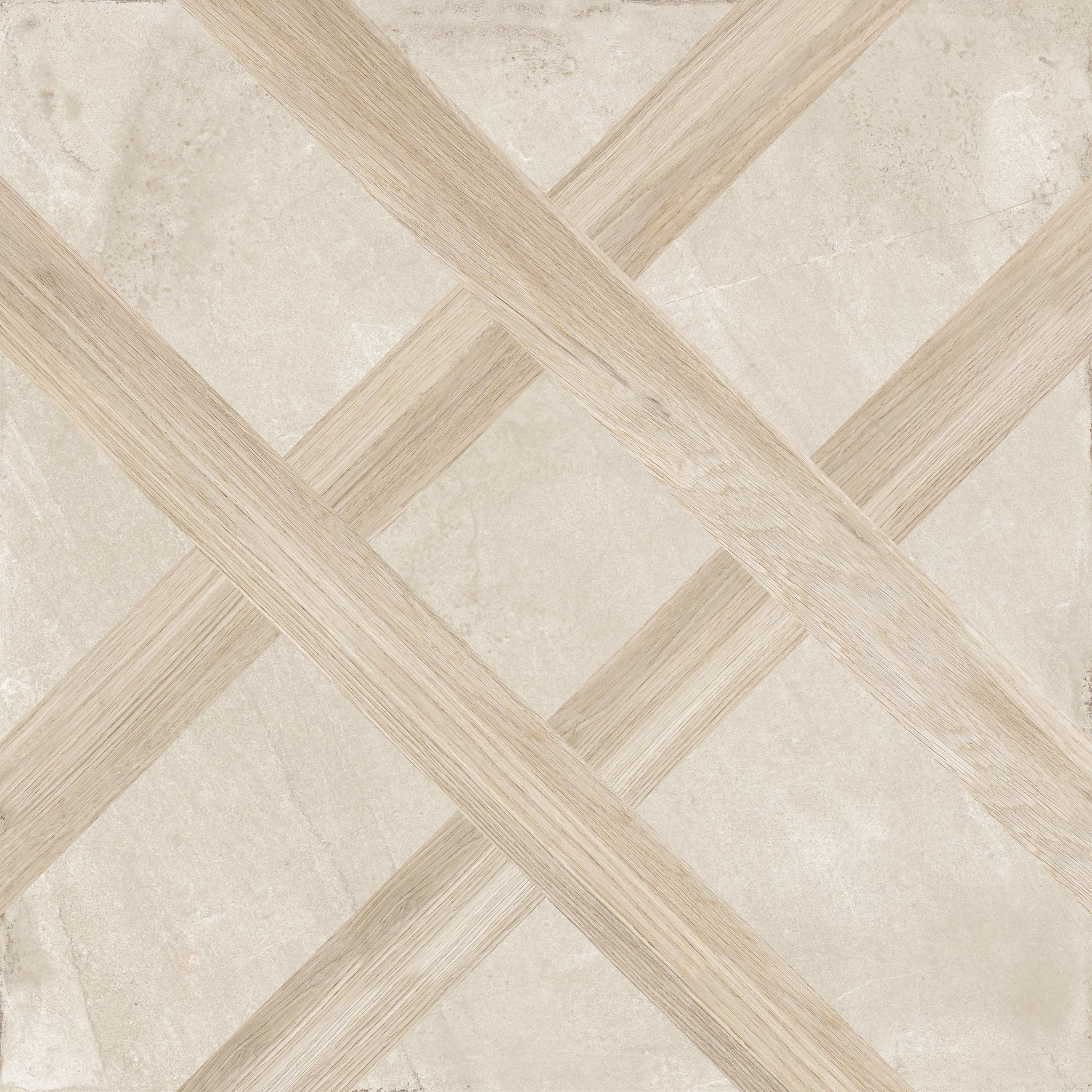 Vloertegel Flora Marble Bone Decor Grip 60×60 cm – Porselein Mat Gerectificeerd – Geometrisch Beige R11