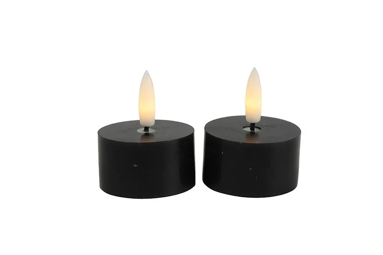 Theelicht rustiek Ø4CM LED Lyon Zwart