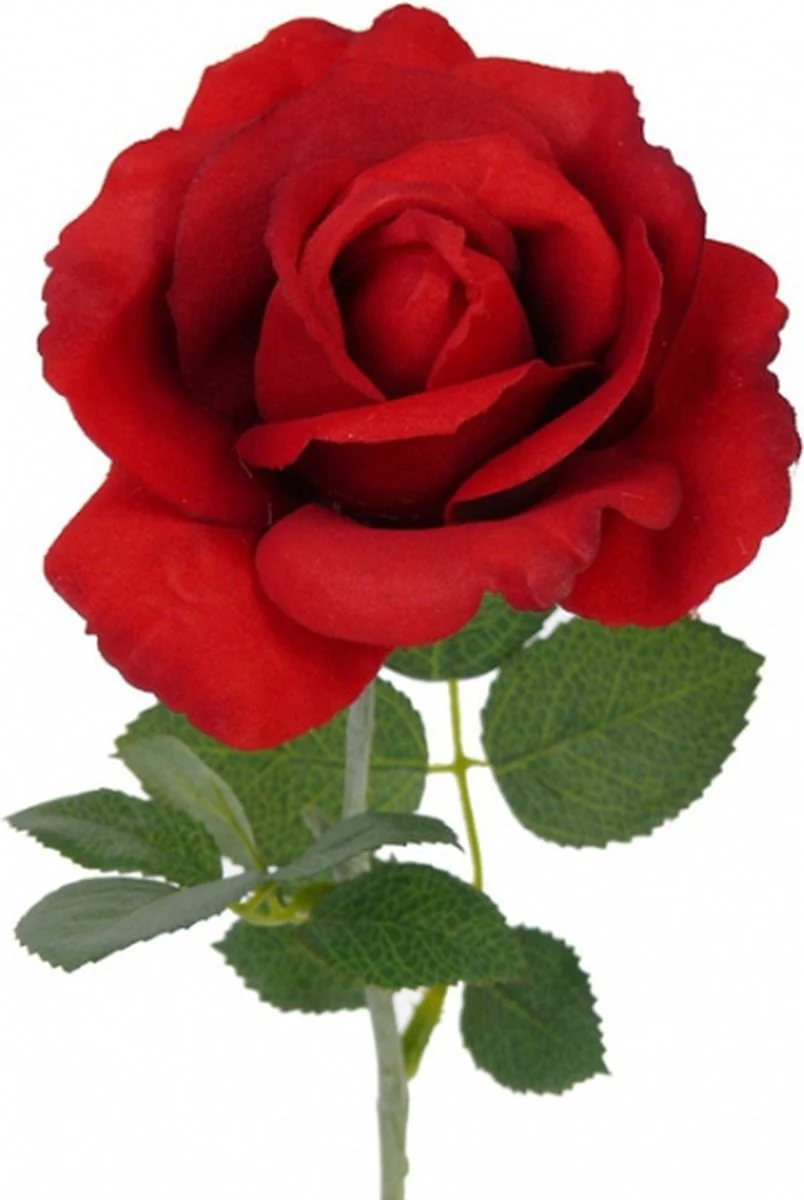Kunst roos Carol – rood – 37 cm – decoratie bloemen