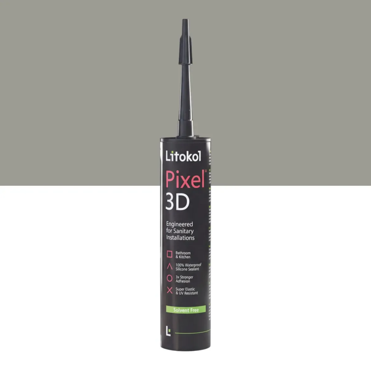 Litokol Pixel 3D 07 Cenere Sanitairkit 300 ml – Anti-Vlek Silicone